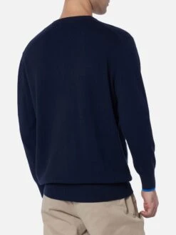 MC2 Saint Barth Man Blue Sweater Heron With Pasta Lover Embroidery 8 MC2 Saint Barth Man Blue Sweater Heron With Pasta Lover Embroidery -MC2 Saint Barth Shop UID HER000500676G MAN KNITWEAR BLUE 20240903173500 3