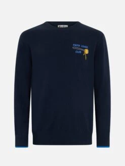 MC2 Saint Barth Man Blue Sweater Heron With Pasta Lover Embroidery 9 MC2 Saint Barth Man Blue Sweater Heron With Pasta Lover Embroidery -MC2 Saint Barth Shop UID HER000500676G MAN KNITWEAR BLUE 20240905105110 1