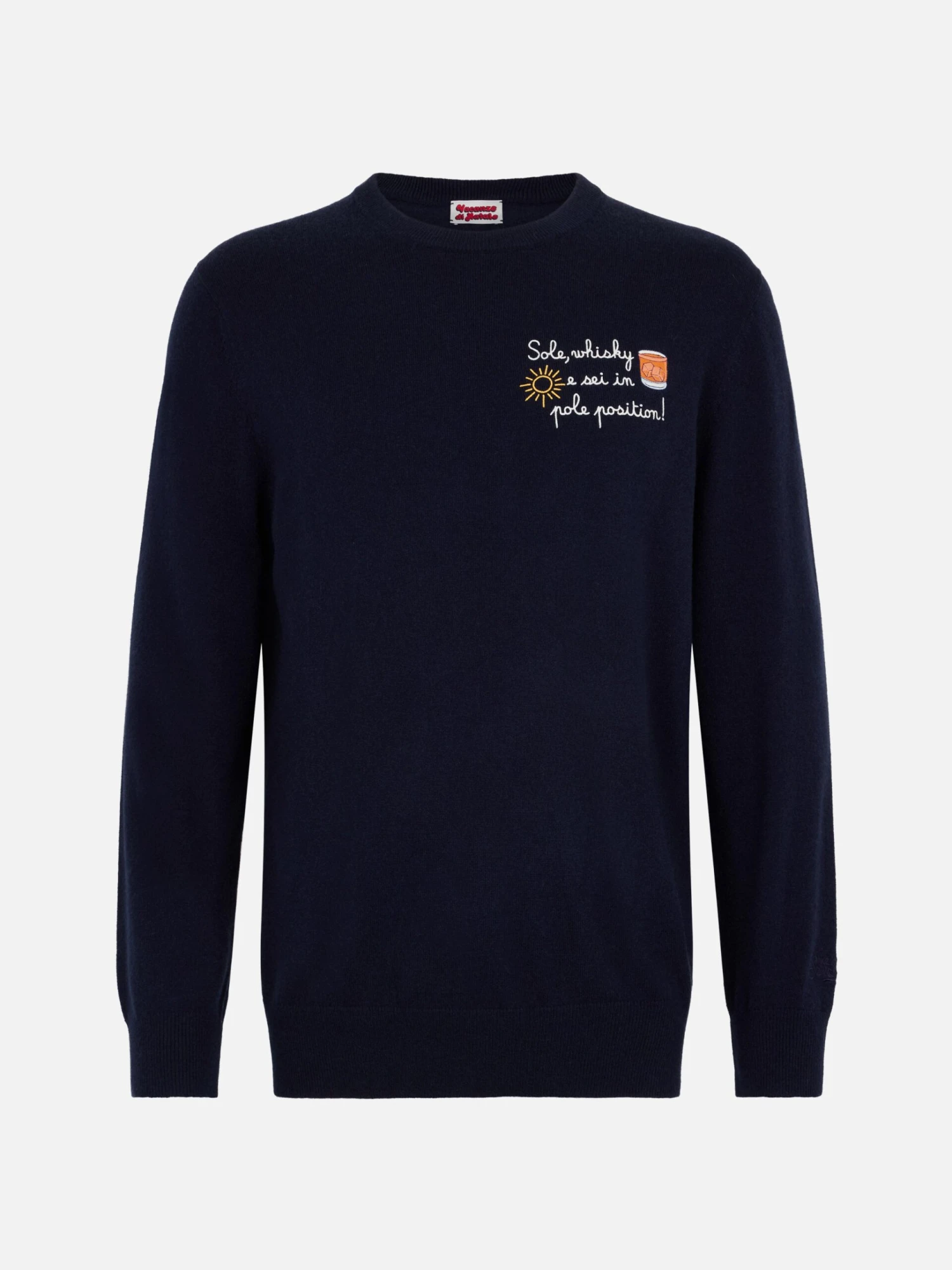 MC2 Saint Barth Man Sweater Heron Light With Sole, Whisky...embroidery | VACANZE DI NATALE SPECIAL EDITION 5 MC2 Saint Barth Man Sweater Heron Light With Sole, Whisky...embroidery | VACANZE DI NATALE SPECIAL EDITION - Image 3