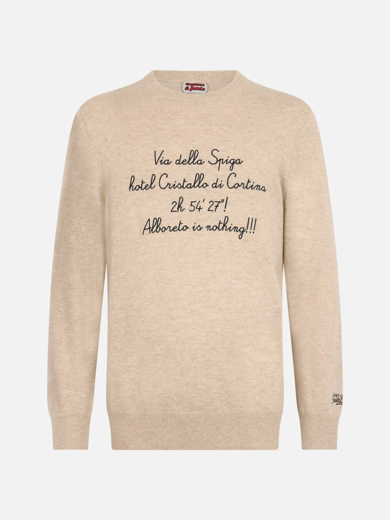 MC2 Saint Barth Man Sweater Heron Light With Via Della Spiga... Embroidery | VACANZE DI NATALE SPECIAL EDITION 5 MC2 Saint Barth Man Sweater Heron Light With Via Della Spiga... Embroidery | VACANZE DI NATALE SPECIAL EDITION - Image 3