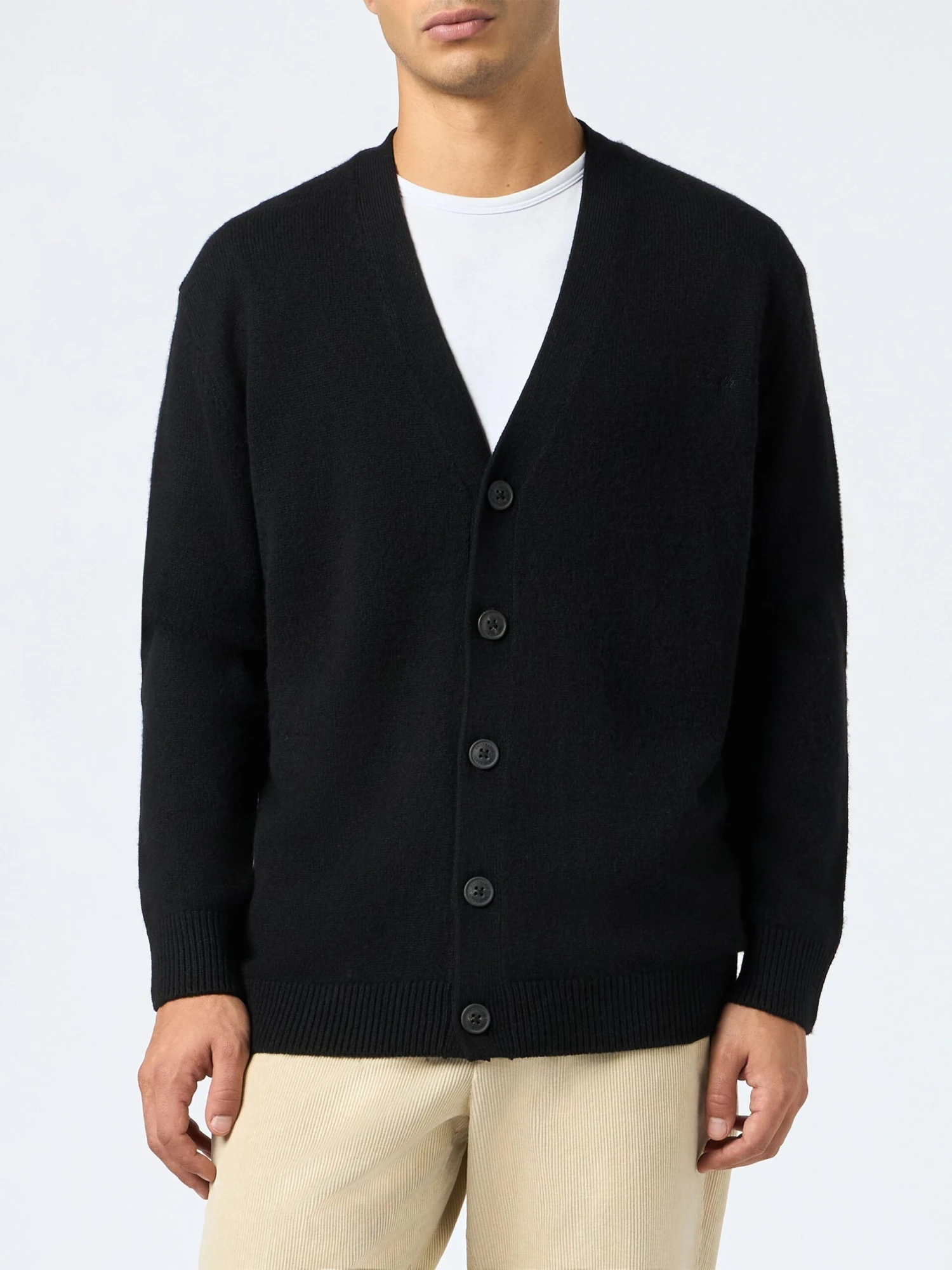 MC2 Saint Barth Man Black Cashmere Blend Cardigan Herrison 3 MC2 Saint Barth Man Black Cashmere Blend Cardigan Herrison