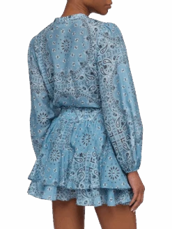 MC2 Saint Barth Harper Silk Voile Blouse In Lurex Silk Voile With Bandanna Print 9 MC2 Saint Barth Harper Silk Voile Blouse In Lurex Silk Voile With Bandanna Print -MC2 Saint Barth Shop UID HRP00103091H WOMAN SHIRT BLUE BANDANNA 0 20250505123500 3