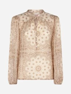 MC2 Saint Barth Woman Silk Voile Blouse Harper With Bandanna Print -MC2 Saint Barth Shop UID HRP00104846F WOMAN SHIRT WHITE 20240727163500 4