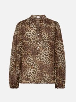 MC2 Saint Barth Harper Silk Voile Blouse In Silk Voile With Animalier Print -MC2 Saint Barth Shop UID HRP00106724H WOMAN SHIRT WHITE ANIMALIER MC2 20250626080012 4