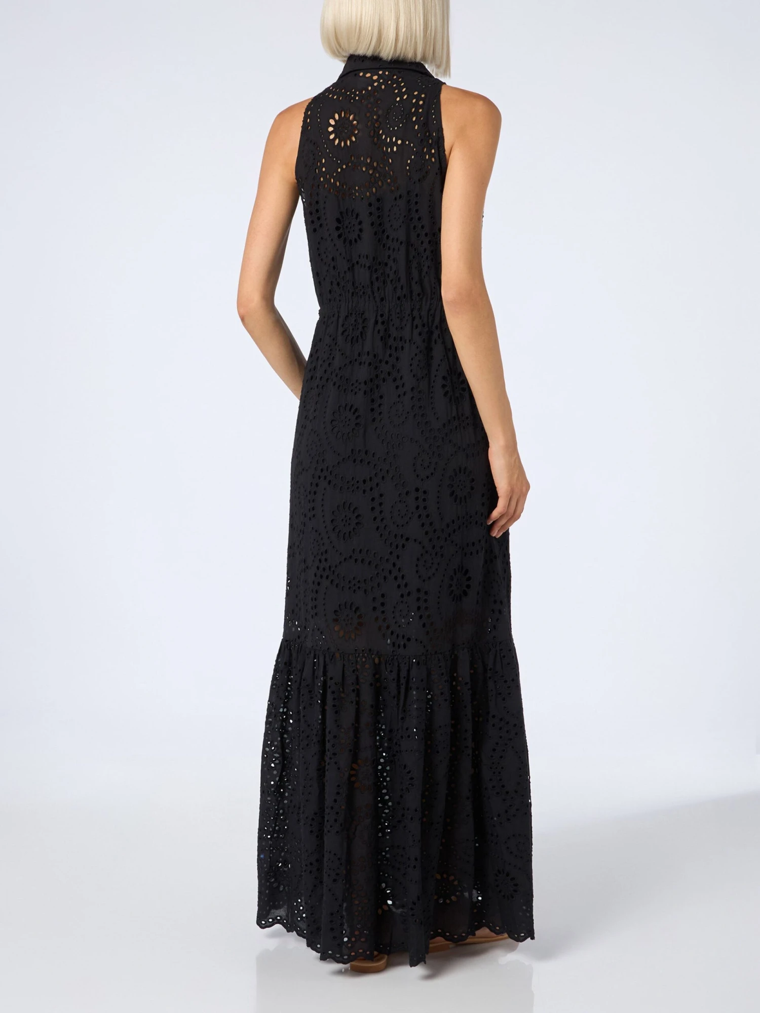 MC2 Saint Barth Woman Black Sangallo Lace Halterneck Dress 4 MC2 Saint Barth Woman Black Sangallo Lace Halterneck Dress - Image 2