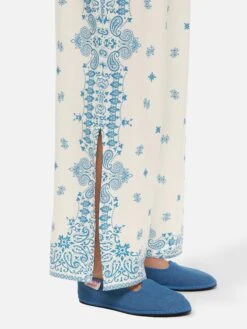 MC2 Saint Barth Ikaria Wide-leg Pants With Bandanna Placed Print -MC2 Saint Barth Shop UID IKA000105480H WOMAN PANT WHITE 0 0 20250320123502 2