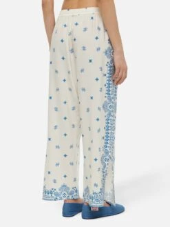 MC2 Saint Barth Ikaria Wide-leg Pants With Bandanna Placed Print -MC2 Saint Barth Shop UID IKA000105480H WOMAN PANT WHITE 0 0 20250320130000 3