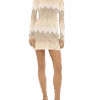 MC2 Saint Barth Imany Raschel Mini Dress In Gold Hues 1 MC2 Saint Barth Imany Raschel Mini Dress In Gold Hues -MC2 Saint Barth Shop UID IMY00100187H WOMAN DRESS BEIGE CHEVRON 0 1