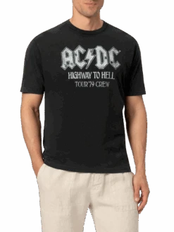 MC2 Saint Barth Vintage Cotton T-shirt Jack With ACDC Print