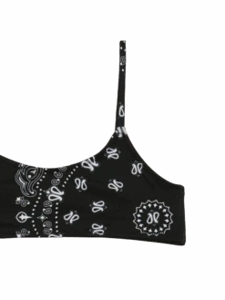 MC2 Saint Barth Girl Bralette Bikini With Bandanna Print -MC2 Saint Barth Shop UID JAI000100177B GIRL BIKINI BLACK 0 0 3