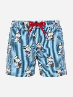 MC2 Saint Barth Jean Mid-length Swim Shorts With Snoopy Print | SNOOPY PEANUTS® SPECIAL EDITION