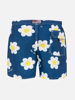 MC2 Saint Barth Boy Swim Shorts With Daisy Print -MC2 Saint Barth Shop UID JEA000101176B BOY SWIMSHORT BLUE 20240715160000 2