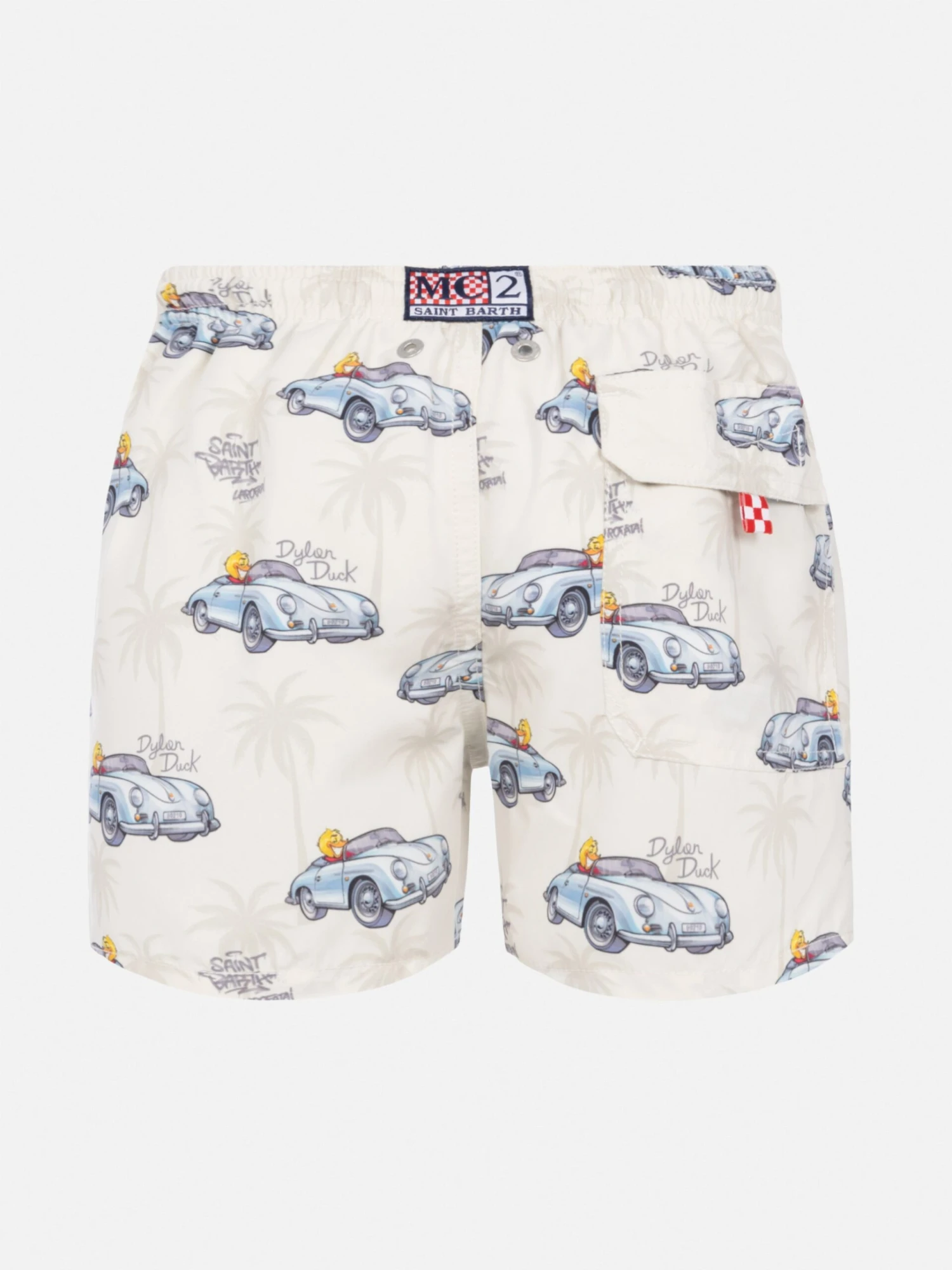 MC2 Saint Barth Jean Mid-length Swim Shorts With Cryptopuppets Car Print | CRYPTOPUPPETS SPECIAL EDITION 4 MC2 Saint Barth Jean Mid-length Swim Shorts With Cryptopuppets Car Print | CRYPTOPUPPETS SPECIAL EDITION - Image 2