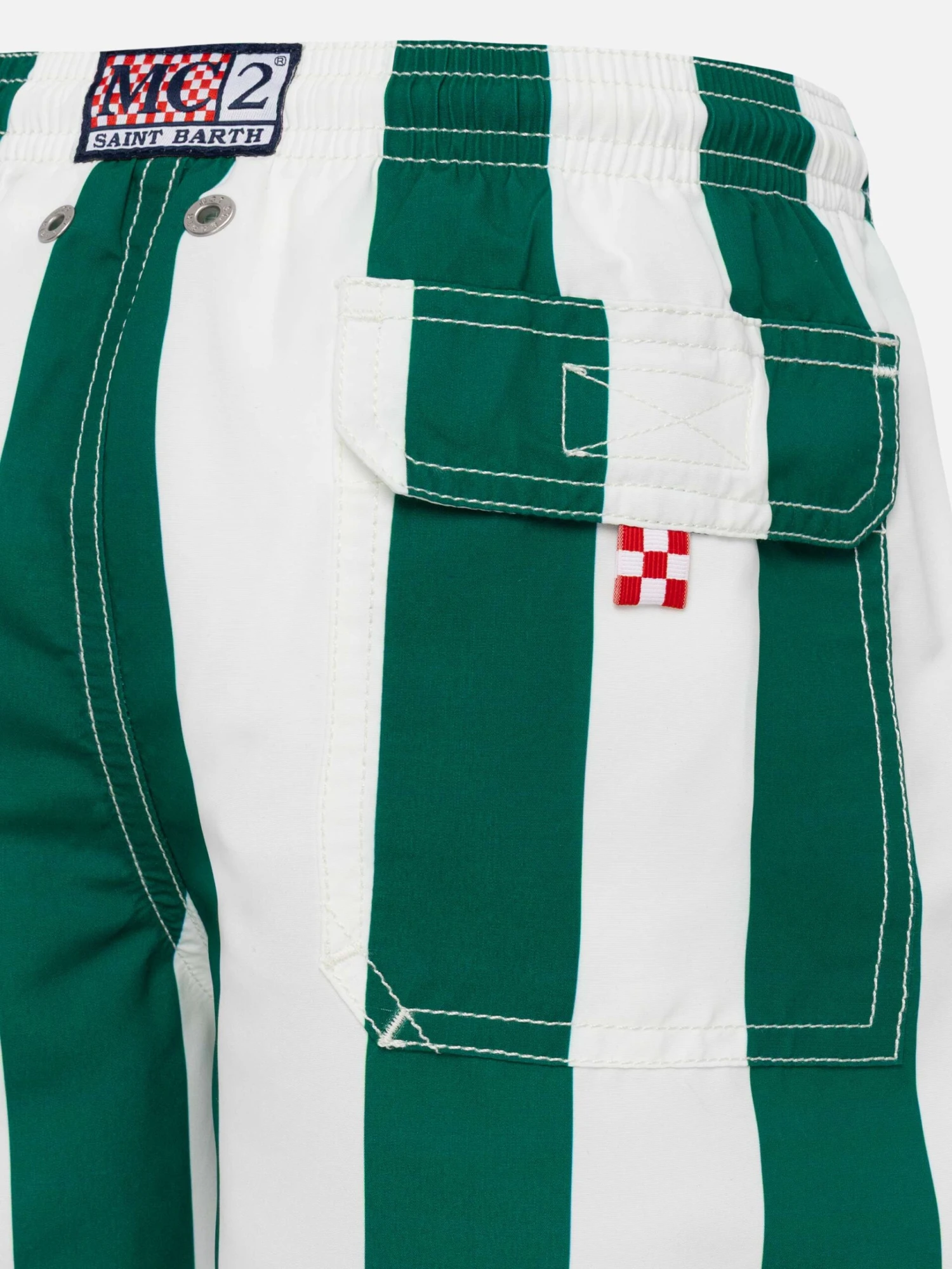 MC2 Saint Barth Jean Mid-length Swim Shorts With Striped Print 5 MC2 Saint Barth Jean Mid-length Swim Shorts With Striped Print - Image 3