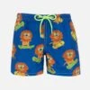 MC2 Saint Barth Boy Mid-length Jean Swim-shorts With Skating Leo Print
