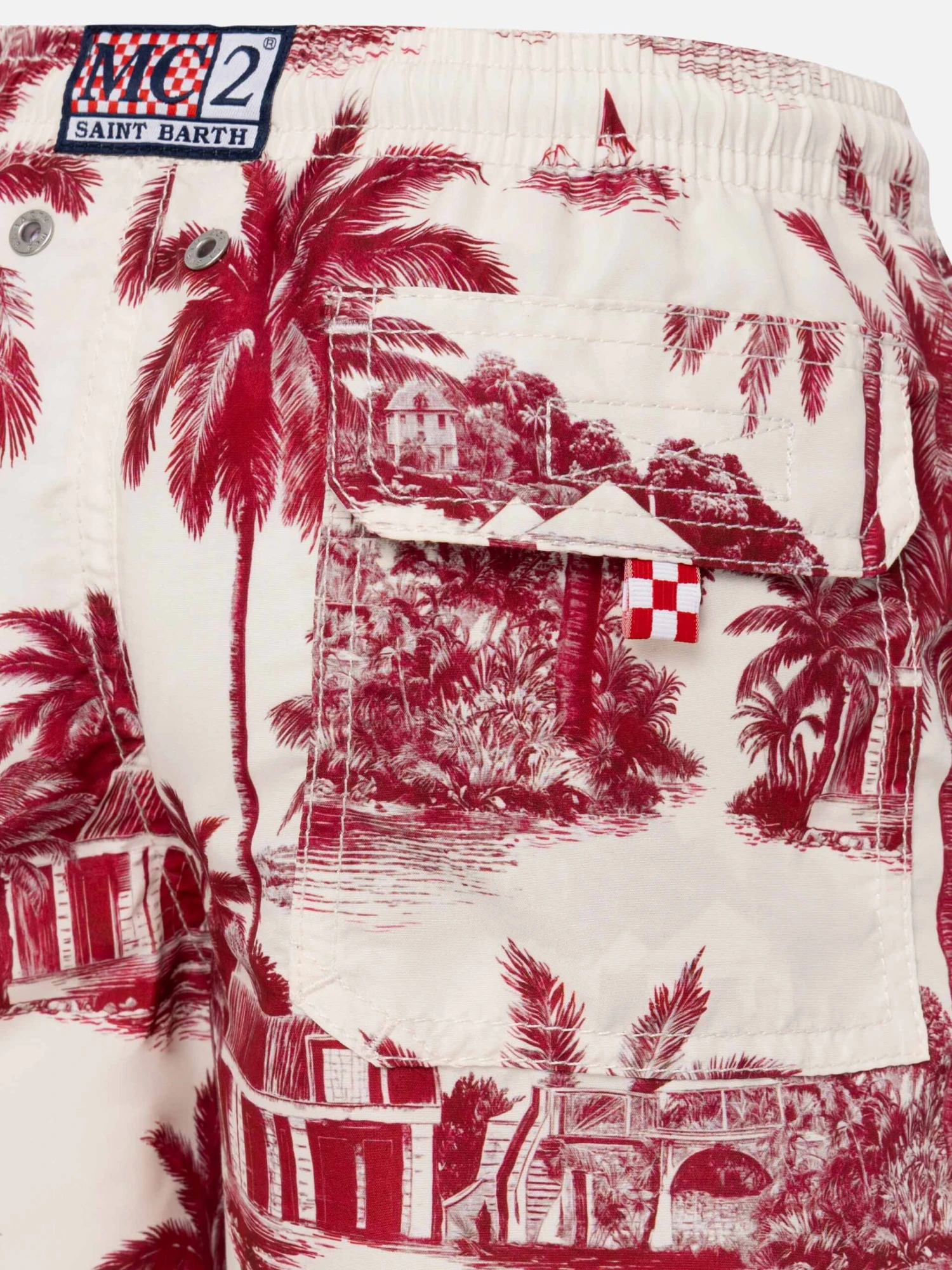 MC2 Saint Barth Jean Mid-length Swim Shorts With Toile De Jouy Print | AI CO-CREATED DESIGN BY RICKDICK - POWERED BY RED-EYE 5 MC2 Saint Barth Jean Mid-length Swim Shorts With Toile De Jouy Print | AI CO-CREATED DESIGN BY RICKDICK - POWERED BY RED-EYE - Image 3