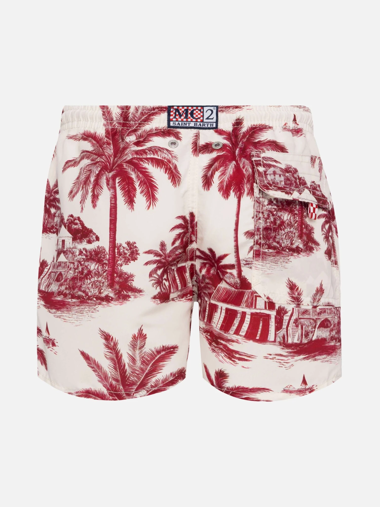 MC2 Saint Barth Jean Mid-length Swim Shorts With Toile De Jouy Print | AI CO-CREATED DESIGN BY RICKDICK - POWERED BY RED-EYE 4 MC2 Saint Barth Jean Mid-length Swim Shorts With Toile De Jouy Print | AI CO-CREATED DESIGN BY RICKDICK - POWERED BY RED-EYE - Image 2
