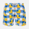 Boy Swim Shorts With Gingham With Ducky Print -MC2 Saint Barth Shop UID JEA0001EDVB17 BOY SWIMSHORT BLUE 20240715153500 1