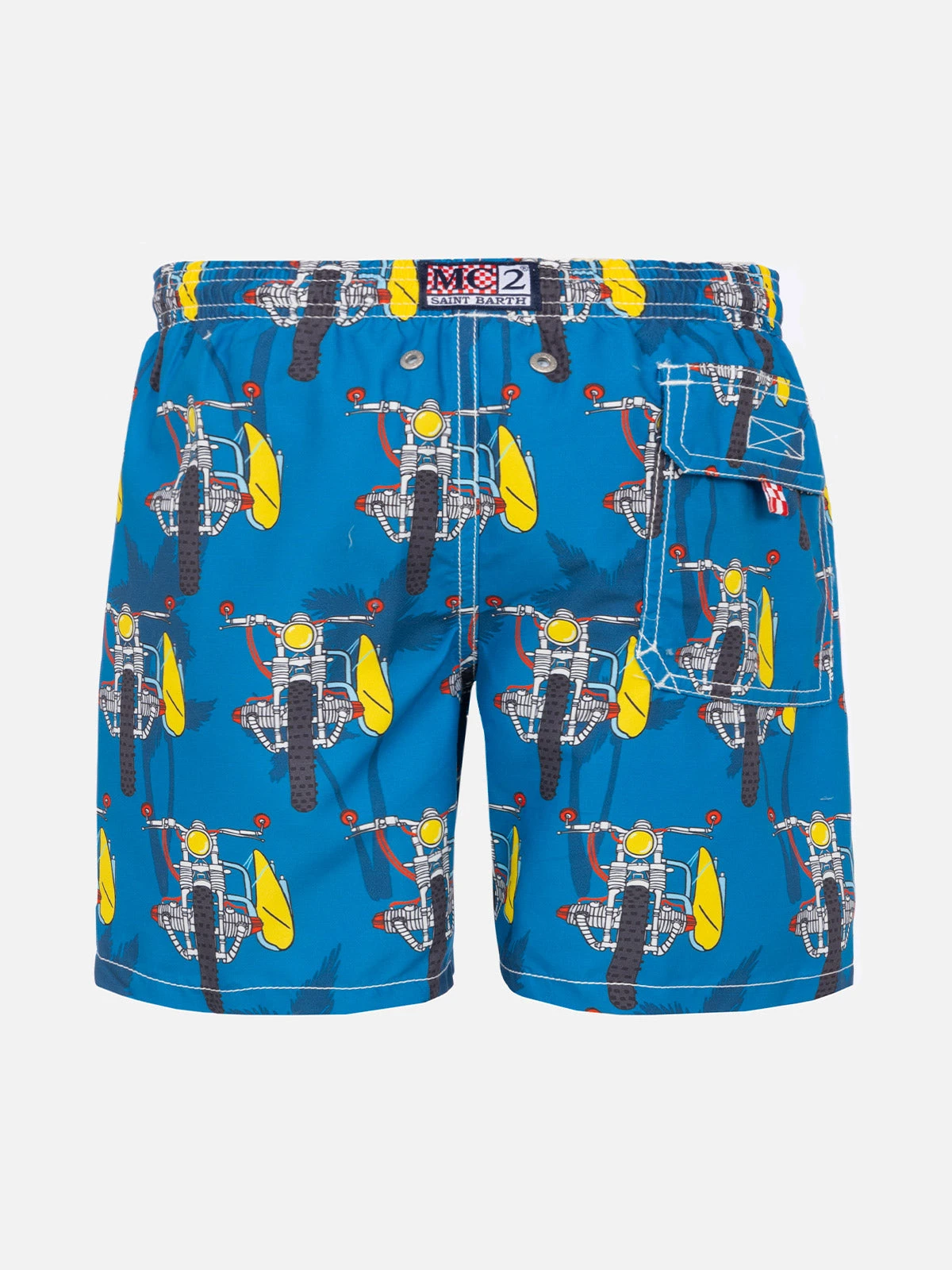 Motorbicycle Print Boy Swim Shorts 4 Motorbicycle Print Boy Swim Shorts - Image 2