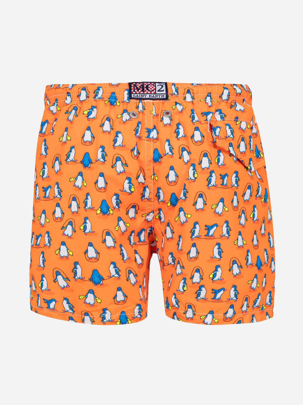 MC2 Saint Barth Boy Light Fabric Swim Shorts With Penguins Print 4 MC2 Saint Barth Boy Light Fabric Swim Shorts With Penguins Print - Image 2