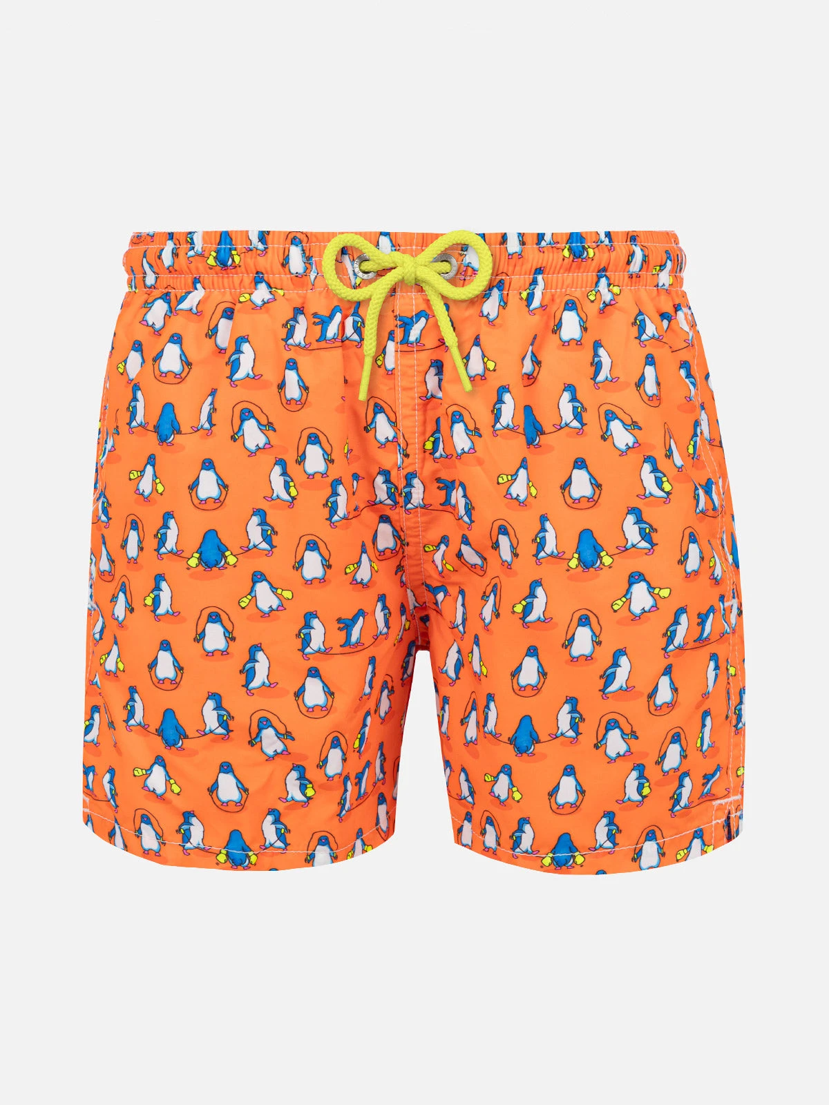 MC2 Saint Barth Boy Light Fabric Swim Shorts With Penguins Print 3 MC2 Saint Barth Boy Light Fabric Swim Shorts With Penguins Print