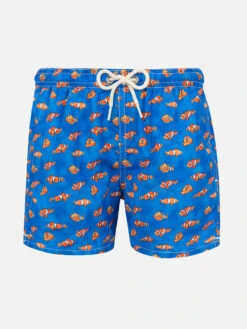 MC2 Saint Barth Boy Light Fabric Swim Shorts With Clownfish Print