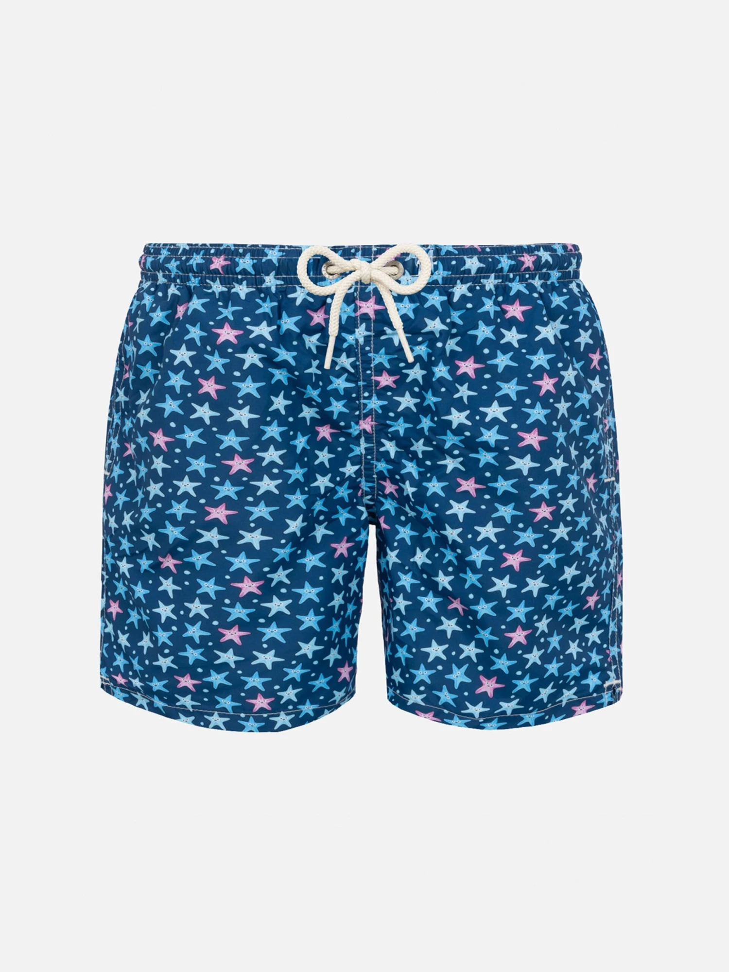 MC2 Saint Barth Boy Lightweight Fabric Swim-shorts Jean Lighting With Starfishes Print 3 MC2 Saint Barth Boy Lightweight Fabric Swim-shorts Jean Lighting With Starfishes Print