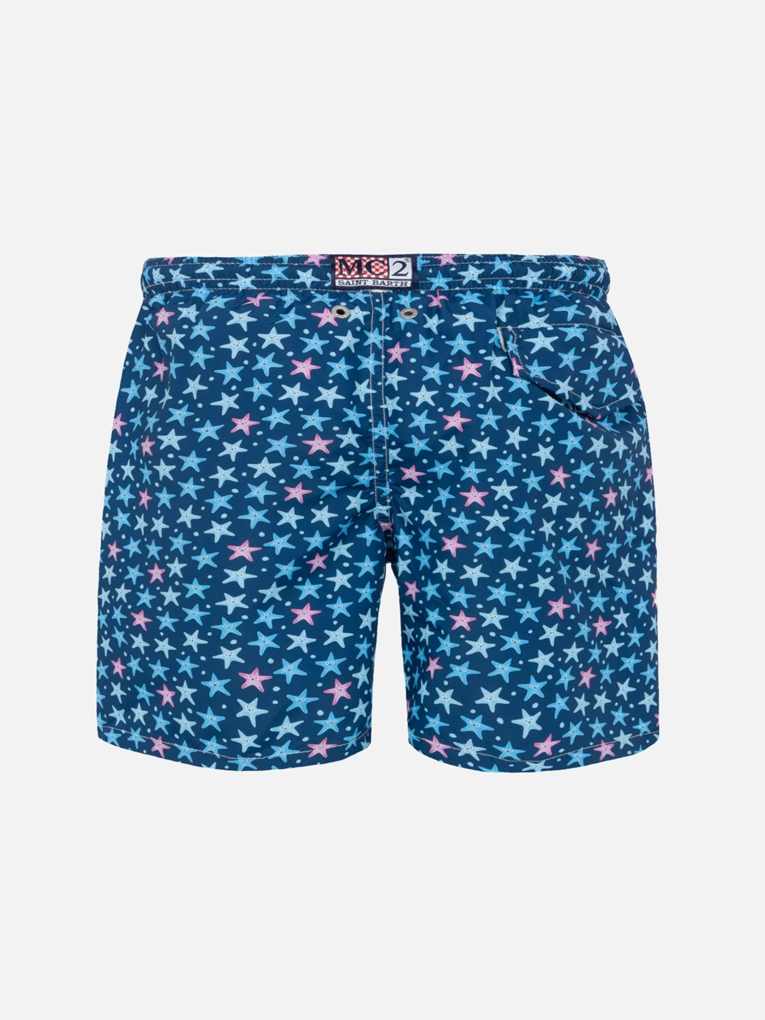 MC2 Saint Barth Boy Lightweight Fabric Swim-shorts Jean Lighting With Starfishes Print 4 MC2 Saint Barth Boy Lightweight Fabric Swim-shorts Jean Lighting With Starfishes Print - Image 2