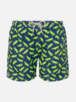 MC2 Saint Barth Boy Swim Shorts With Crocodile Print