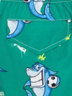 MC2 Saint Barth Jean Lighting Lightweight Fabric Swim Shorts With Cryptopuppets Shark Print | CRYPTOPUPPETS SPECIAL EDITION -MC2 Saint Barth Shop UID JEA000401209H BOY SWIMSHORT GREEN CRYPTOPUPPETS 20250216180000 03