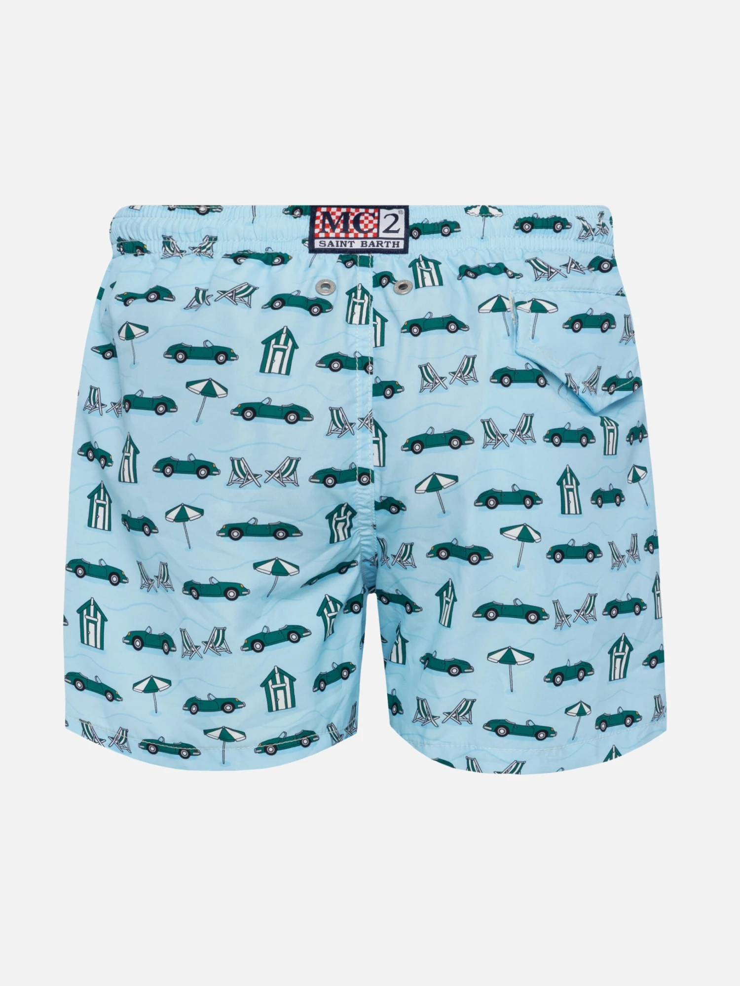 MC2 Saint Barth Jean Lighting Lightweight Fabric Swim Shorts With Forte Beach Cabana Print 4 MC2 Saint Barth Jean Lighting Lightweight Fabric Swim Shorts With Forte Beach Cabana Print - Image 2