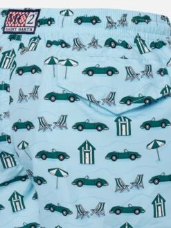 MC2 Saint Barth Jean Lighting Lightweight Fabric Swim Shorts With Forte Beach Cabana Print 7 MC2 Saint Barth Jean Lighting Lightweight Fabric Swim Shorts With Forte Beach Cabana Print -MC2 Saint Barth Shop UID JEA000401227H BOY SWIMSHORT BLUE 03