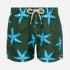 MC2 Saint Barth Jean Lighting Lightweight Fabric Swim Shorts With Starfish Print -MC2 Saint Barth Shop UID JEA000401782H BOY SWIMSHORT GREEN 01