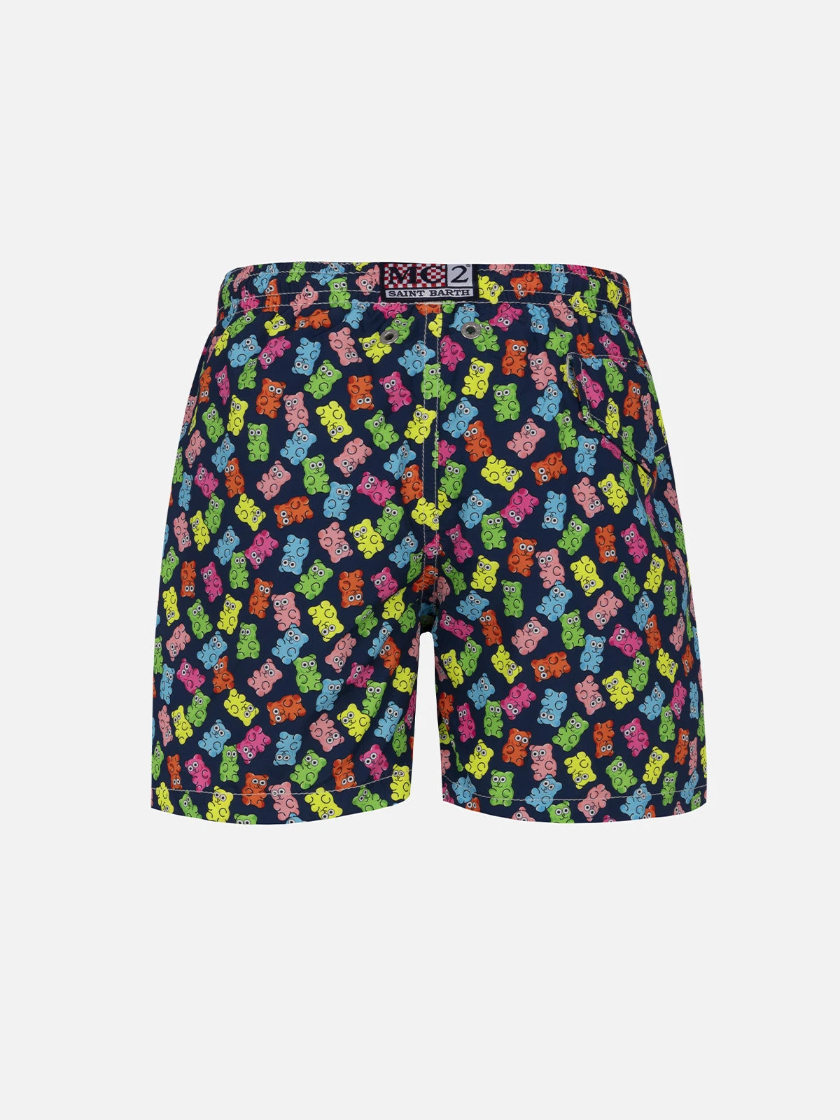 MC2 Saint Barth Boy Lightweight Fabric Swim-shorts Jean Lighting With Candy Bears Print 4 MC2 Saint Barth Boy Lightweight Fabric Swim-shorts Jean Lighting With Candy Bears Print - Image 2