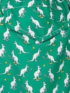 MC2 Saint Barth Boy Lightweight Fabric Swim-shorts Jean Lighting With Australian Brand Logo Print | AUSTRALIAN BRAND SPECIAL EDITION -MC2 Saint Barth Shop UID JEA000402900F KIDS SWIMSHORT GREEN 20240530093500 3