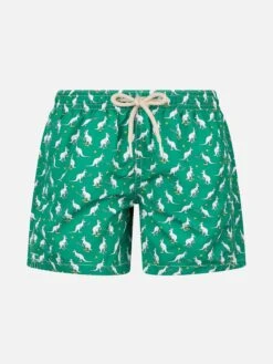 MC2 Saint Barth Boy Lightweight Fabric Swim-shorts Jean Lighting With Australian Brand Logo Print | AUSTRALIAN BRAND SPECIAL EDITION