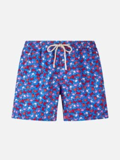MC2 Saint Barth Boy Lightweight Fabric Swim-shorts Jean Lighting With Crabs Print