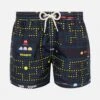 MC2 Saint Barth Jean Lighting Lightweight Fabric Swim Shorts With Pac-Man Print|PAC-MAN SPECIAL EDITION -MC2 Saint Barth Shop UID JEA000404769H BOY SWIMSHORT BLACK PAC MAN 20250216173500 01