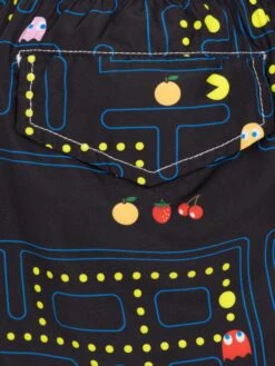 MC2 Saint Barth Jean Lighting Lightweight Fabric Swim Shorts With Pac-Man Print|PAC-MAN SPECIAL EDITION -MC2 Saint Barth Shop UID JEA000404769H BOY SWIMSHORT BLACK PAC MAN 20250216173500 03