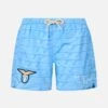 MC2 Saint Barth Jean Lighting Lightweight Fabric Swim Shorts With Lazio Logo Print And Di Padre In Figlio Embroidery|SS LAZIO SPECIAL EDITION -MC2 Saint Barth Shop UID JEA000404846H KIDS SWIMSHORT PADREINFIGLIO30PT 1