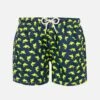 Boy Light Fabric Swim Shorts With Fluo Sharks Print -MC2 Saint Barth Shop UID JEA0004BDSH69 BOY SWIMSHORT BLUE 20240809163502 01