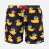 Bikers Duckyboy's Light Fabric Swim Shorts -MC2 Saint Barth Shop UID JEA0004EADU00 BOY SWIMSHORT BLACK 20240715153500 1