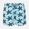 Boy Swim Shorts With Flocked Starfish Print
