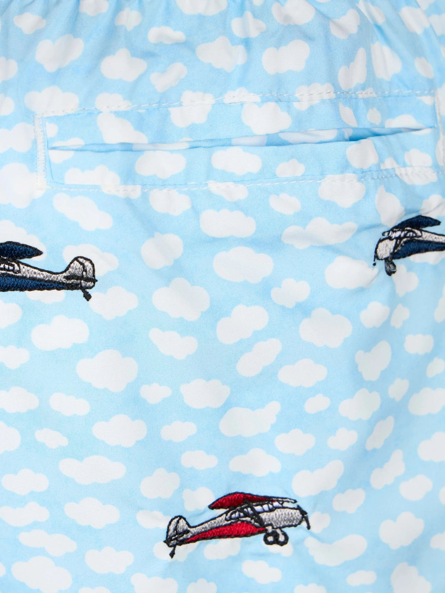 MC2 Saint Barth Boy Lightweight Fabric Swim-shorts Jean Lighting With Airplanes Embroidery 5 MC2 Saint Barth Boy Lightweight Fabric Swim-shorts Jean Lighting With Airplanes Embroidery - Image 3