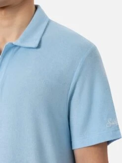 MC2 Saint Barth Jeremy Light Blue Terry Buttonless Polo Shirt 13 MC2 Saint Barth Jeremy Light Blue Terry Buttonless Polo Shirt -MC2 Saint Barth Shop UID JER000101392H MAN POLOSHIRT BLUE 20250304171944 03