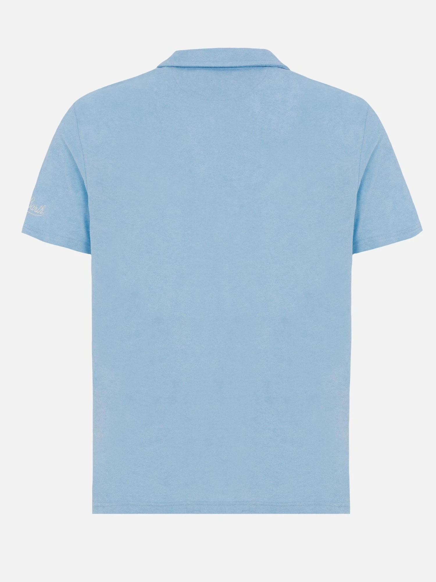 MC2 Saint Barth Jeremy Light Blue Terry Buttonless Polo Shirt 8 MC2 Saint Barth Jeremy Light Blue Terry Buttonless Polo Shirt - Image 6