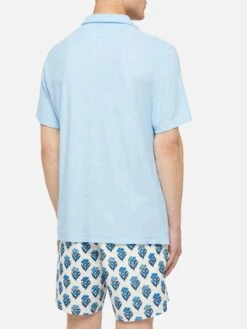 MC2 Saint Barth Jeremy Light Blue Terry Buttonless Polo Shirt 12 MC2 Saint Barth Jeremy Light Blue Terry Buttonless Polo Shirt -MC2 Saint Barth Shop UID JER000101392H MAN POLOSHIRT BLUE PLAIN.COLOR mc2 3
