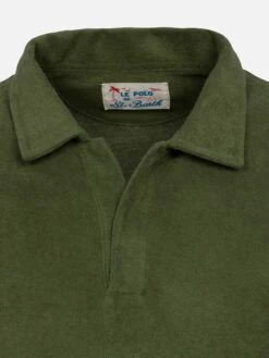 MC2 Saint Barth Jeremy Military Green Terry Buttonless Polo Shirt -MC2 Saint Barth Shop UID JER000101395H MAN POLO SHIRT GREEN 20250315084127 06
