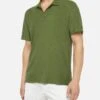 MC2 Saint Barth Jeremy Military Green Terry Buttonless Polo Shirt -MC2 Saint Barth Shop UID JER000101395H MAN POLOSHIRT GREEN PLAIN.COLOR mc2 1