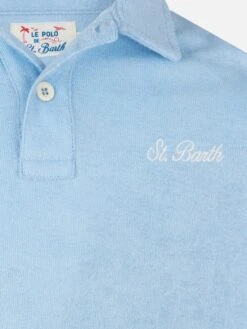 MC2 Saint Barth Jeremy Jr Light Blue Terry Polo Shirt -MC2 Saint Barth Shop UID JER000201392H BOY POLOSHIRT BLUE 03